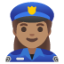 woman police officer, medium skin tone